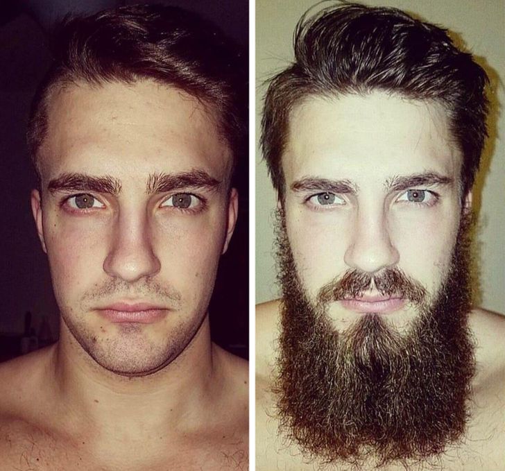 20 Fotos que muestran la transformación física de los hombres al dejar crecer su barba