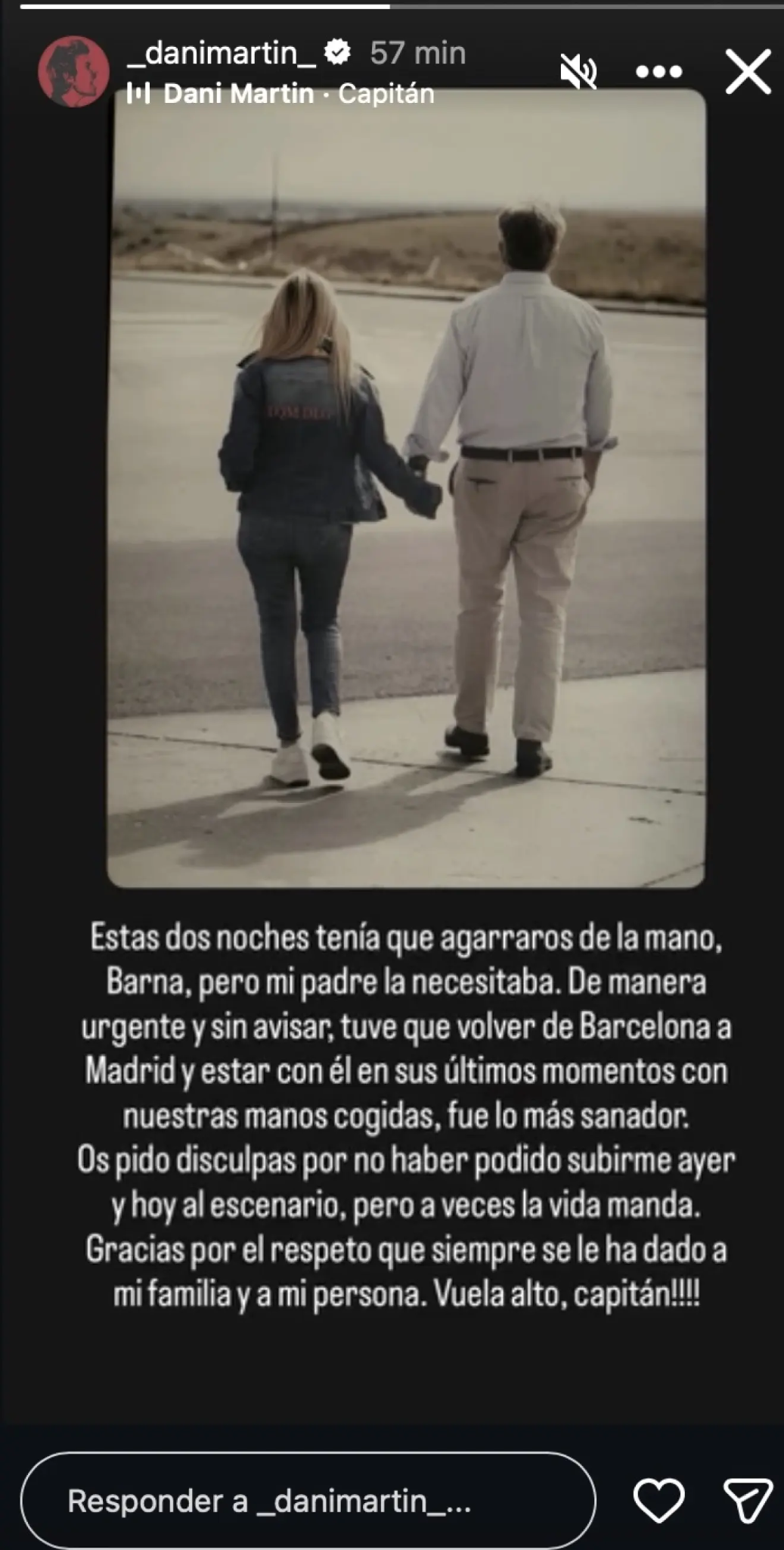 Mensaje de despedida de Dani Martín