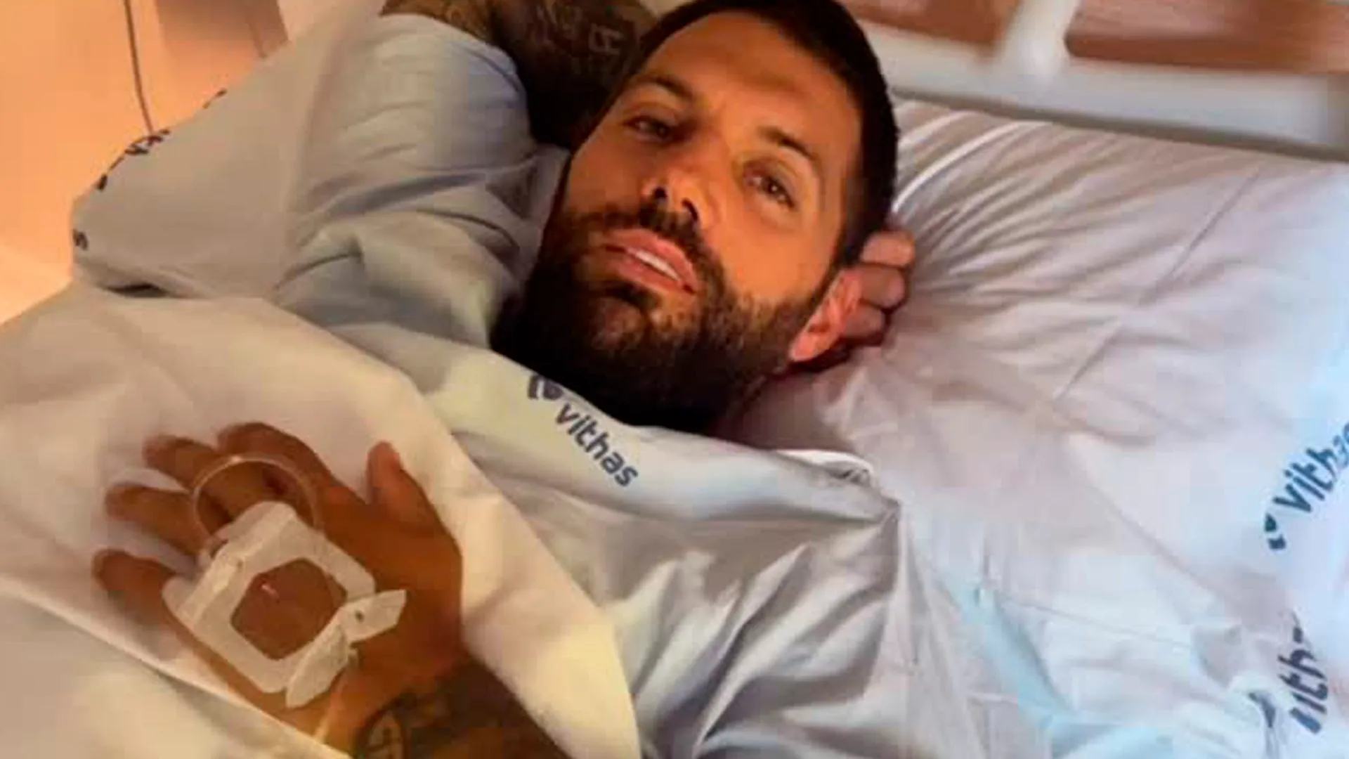 Albert Barranco en el hospital