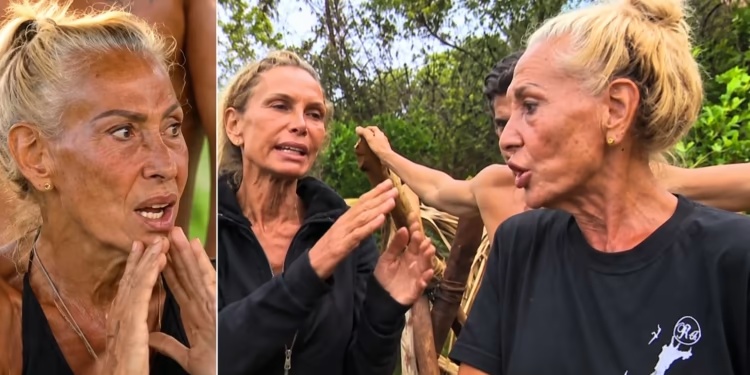 Rosa Benito durante la convivencia en Supervivientes
