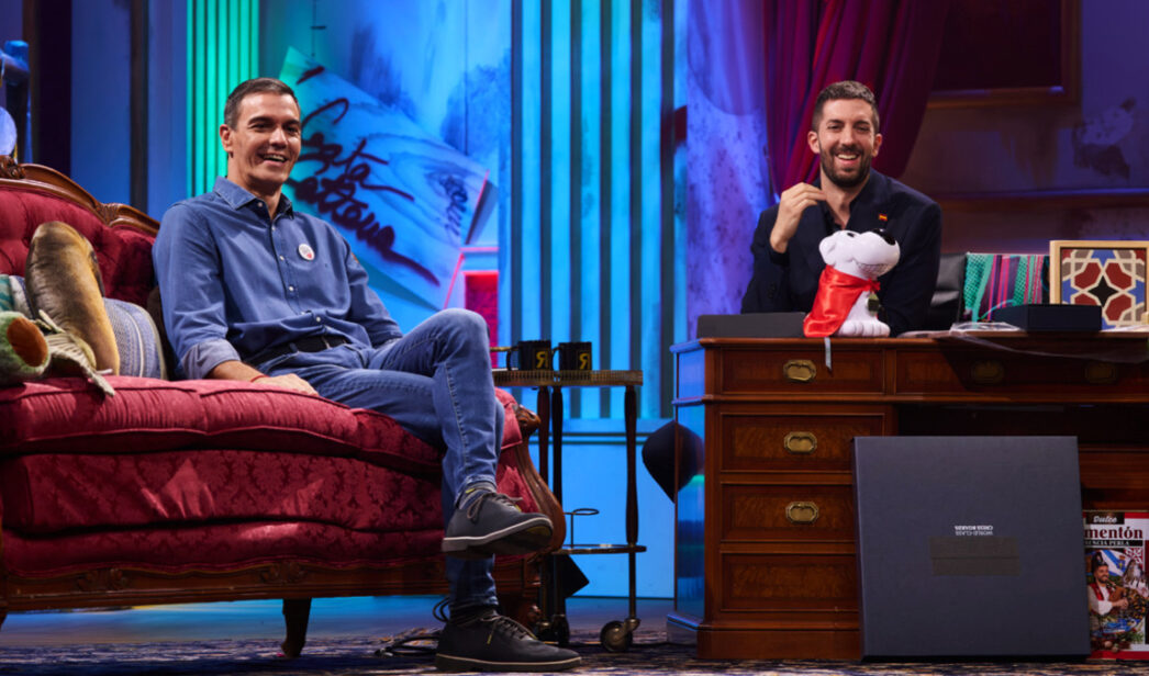 Pedro Sánchez y David Broncano en La Revuelta
