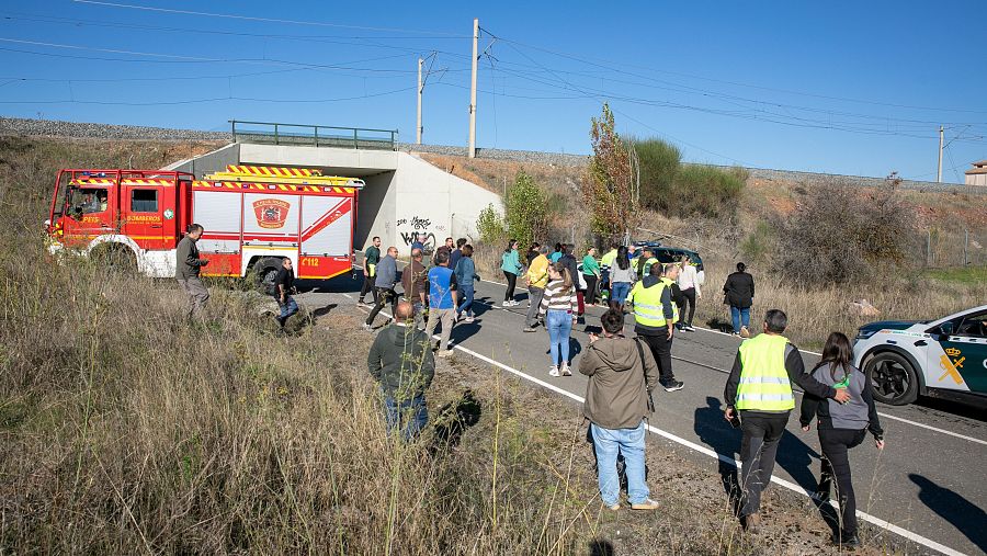 Despliegue de bomberos en la zona